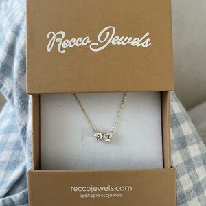 Gold Necklace with Silver Accents